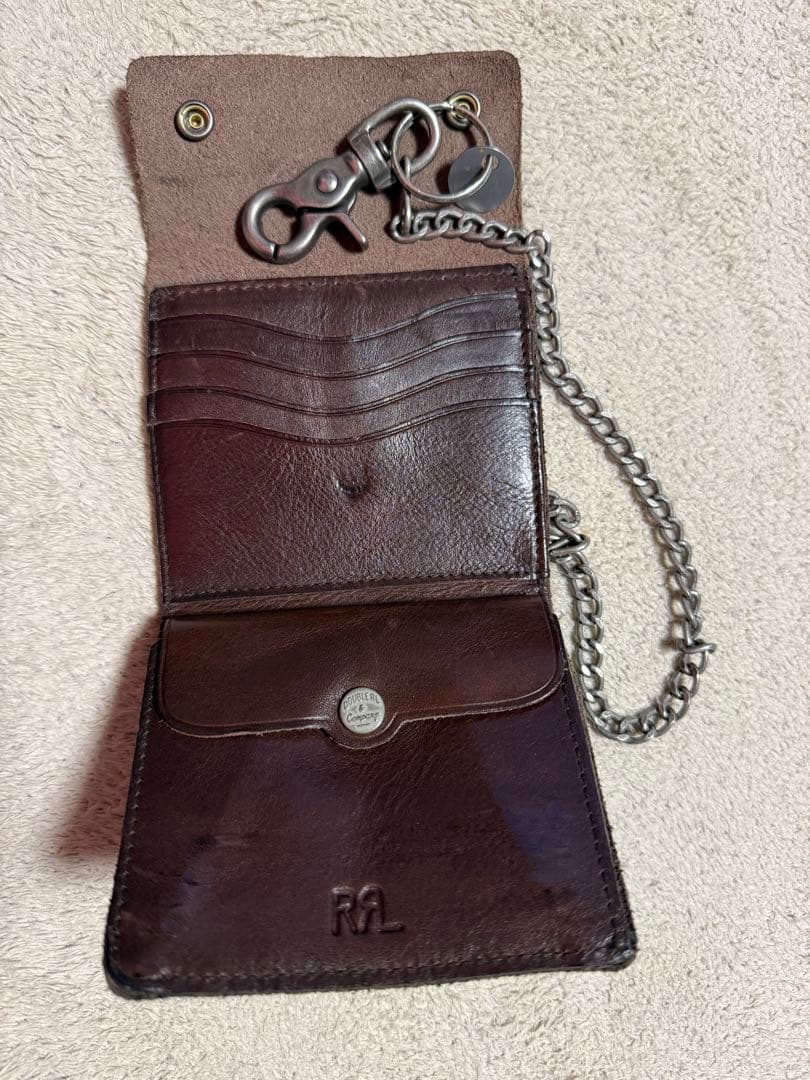 正規品 RRL コンチョ レザー チェーン ウォレット
