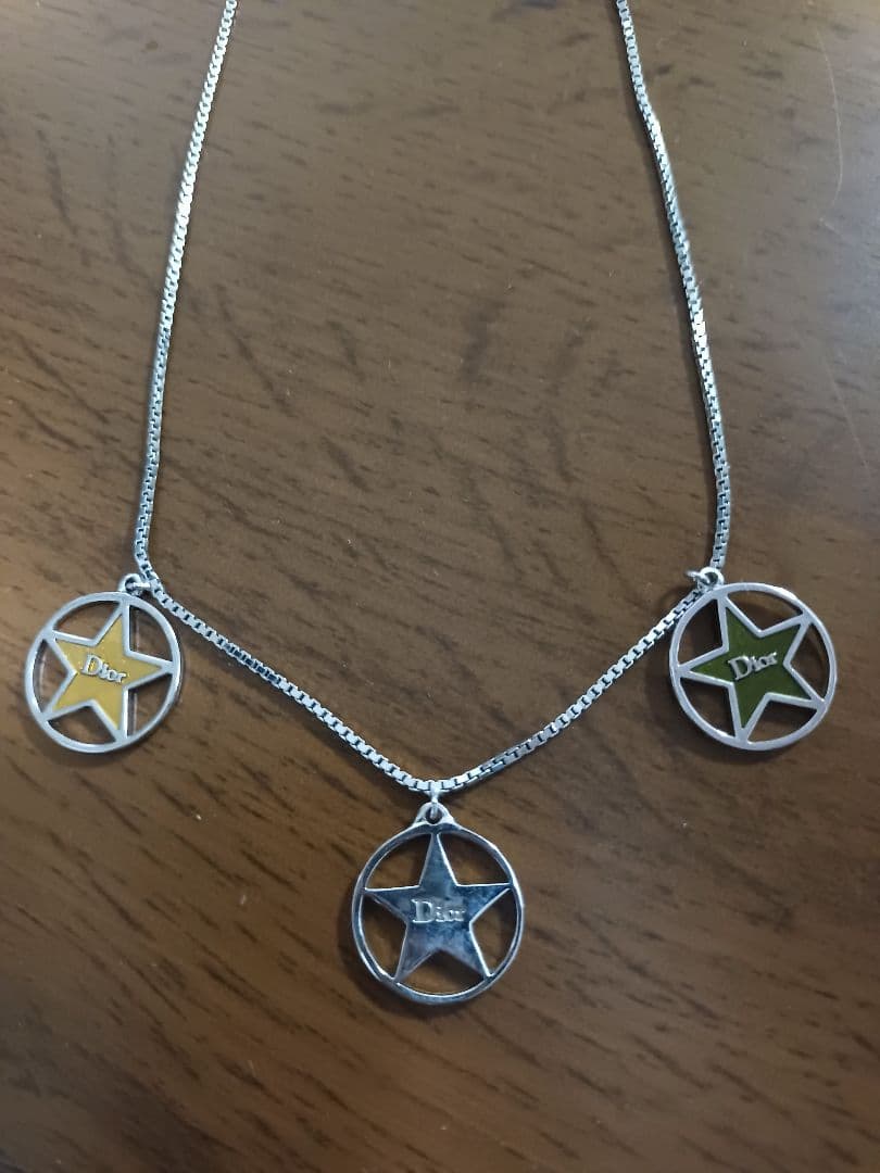 ✨Christian Dior✨　サークルスター3連ネックレス