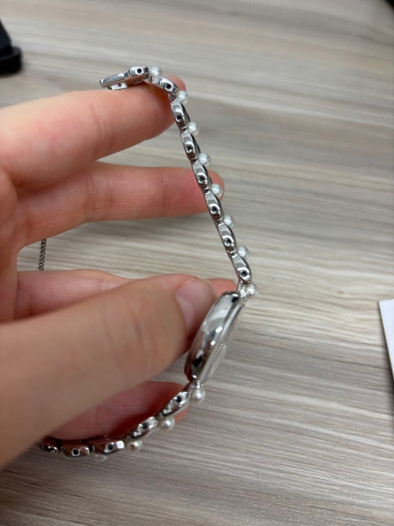 MIKIMOTO パール装飾 アナログ腕時計