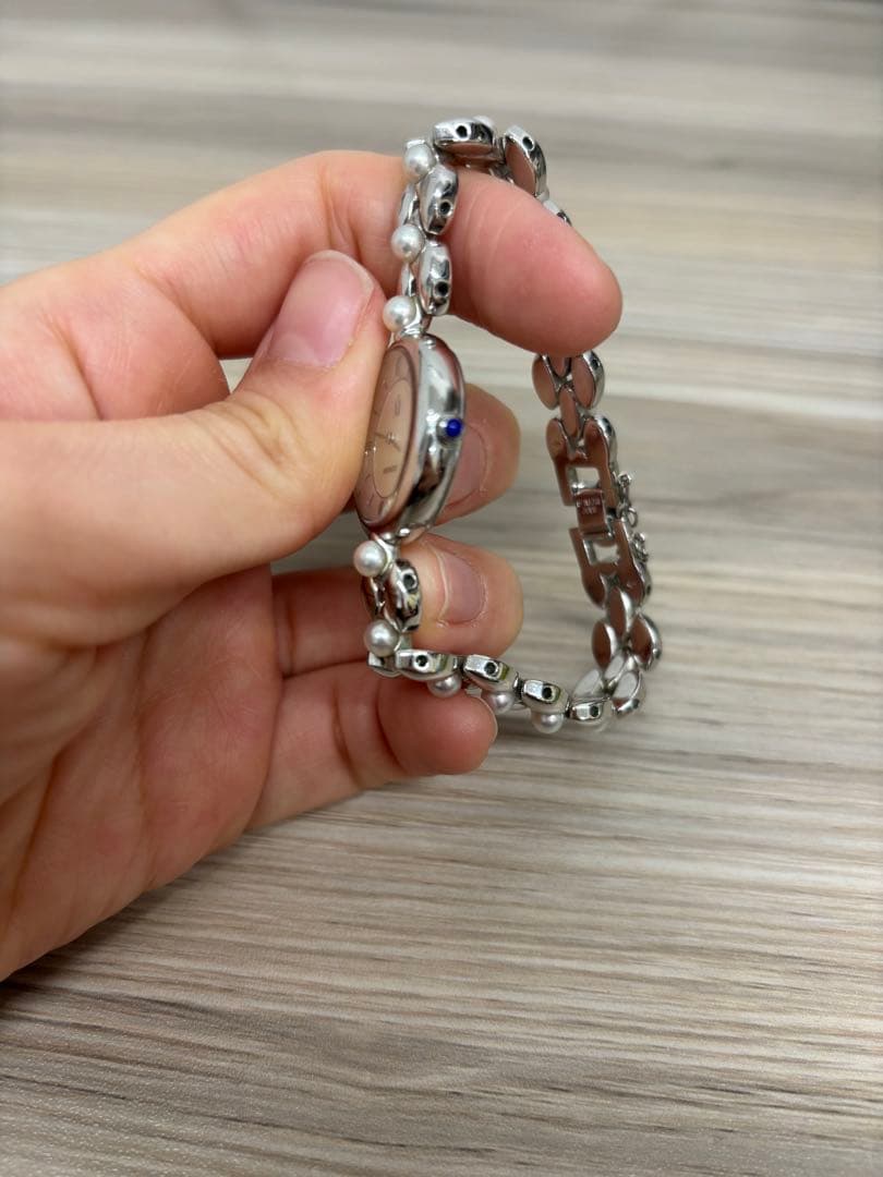 MIKIMOTO パール装飾 アナログ腕時計