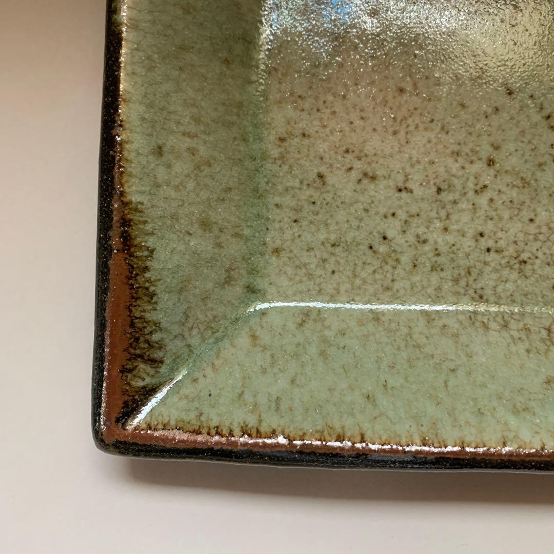 森山窯　角皿　角鉢　民藝