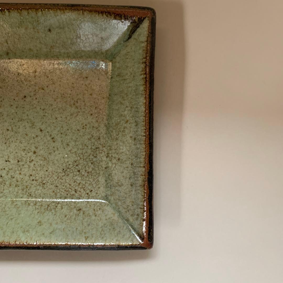 森山窯　角皿　角鉢　民藝