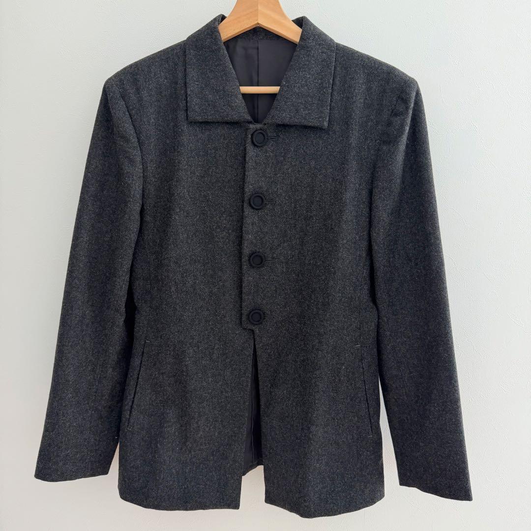 【美品】Y’s ワイズ ウールジャケット ダークグレー　ヨウジヤマモト