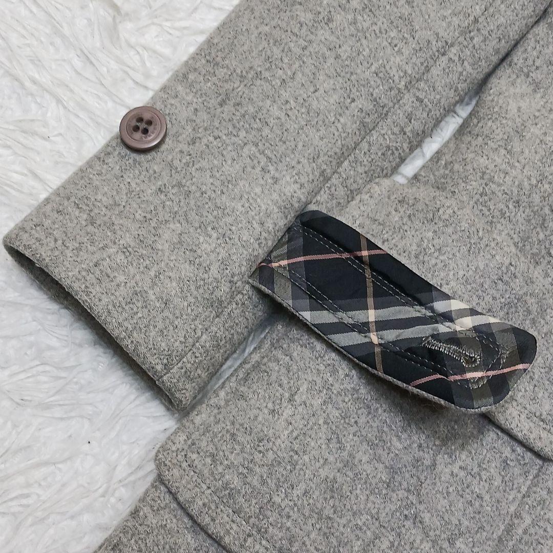 ✨美品✨バーバリーブルーレーベル　アンゴラ混 コート　ノバチェック　ダブル