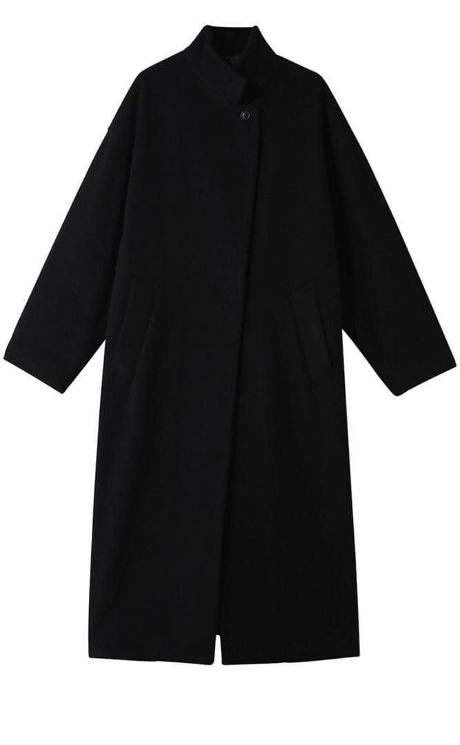 mizuiroind ウールブレンドスタンドカラーコート