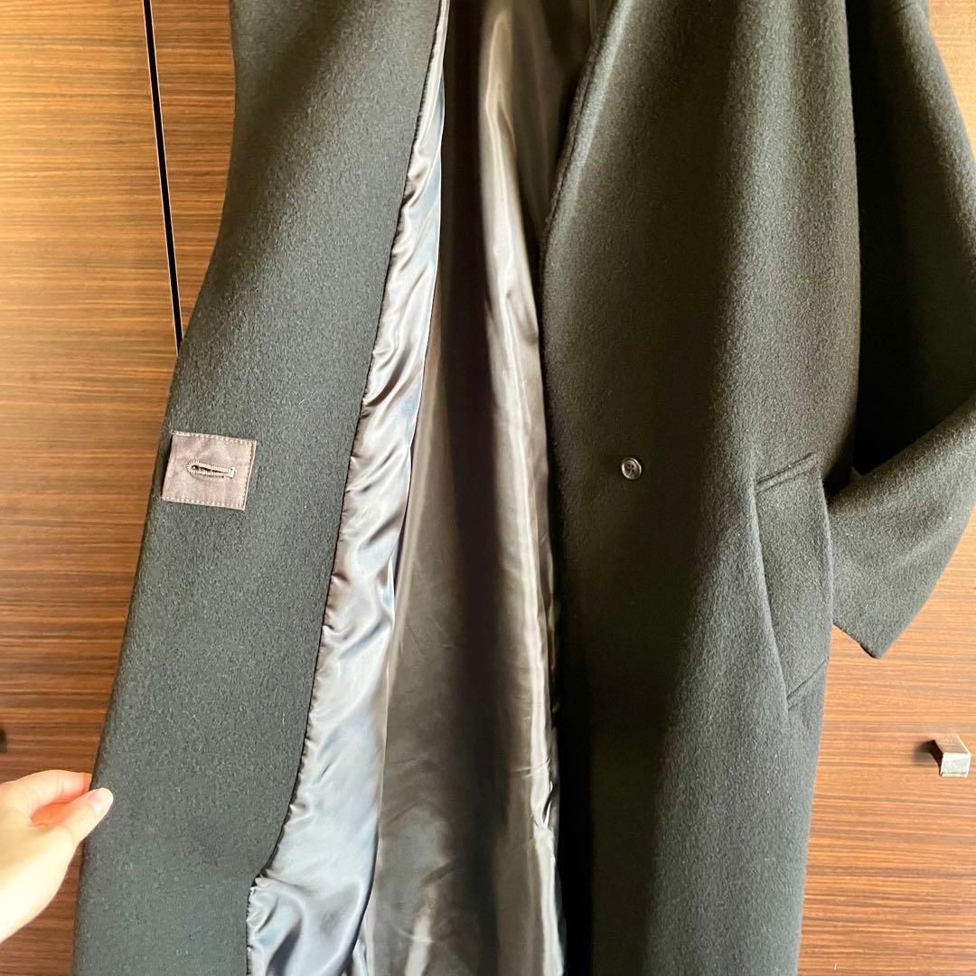 mizuiroind ウールブレンドスタンドカラーコート