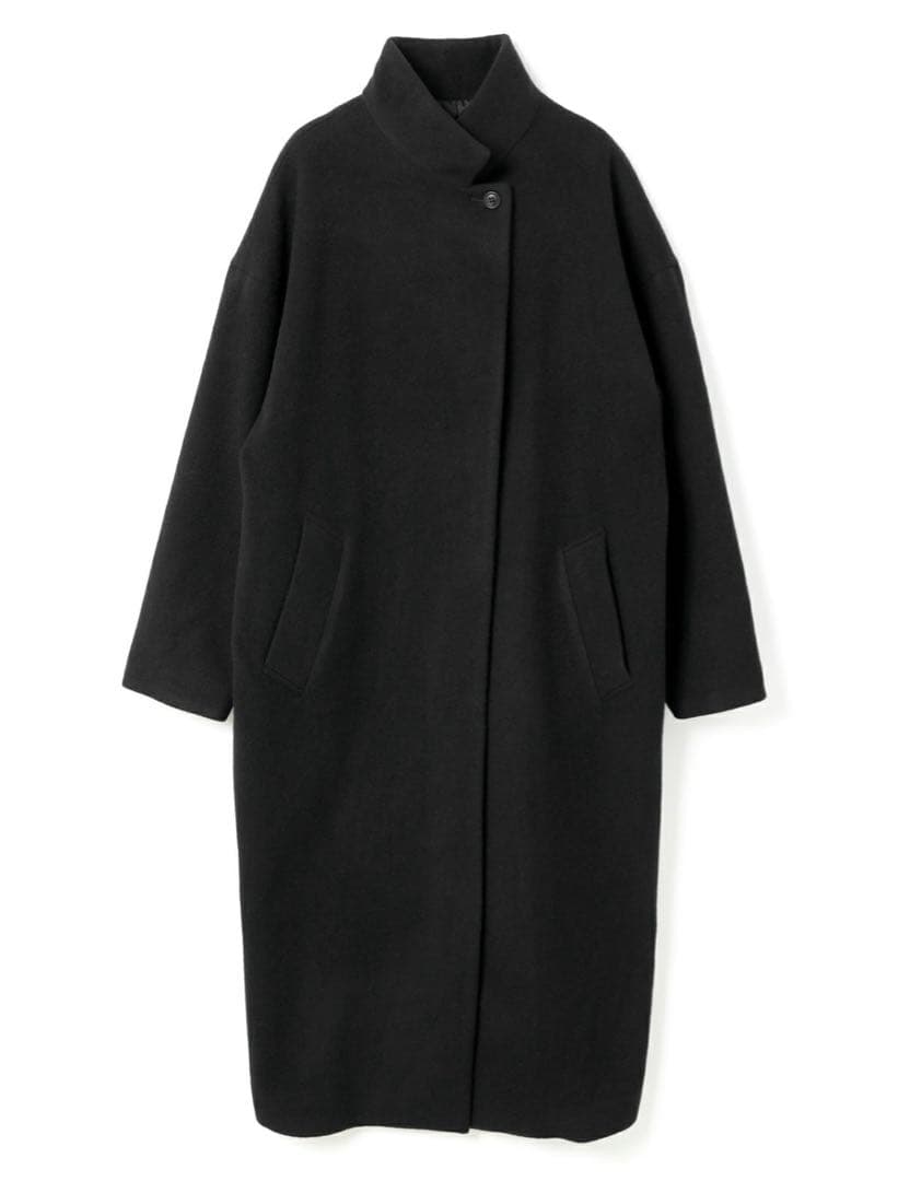 mizuiroind ウールブレンドスタンドカラーコート