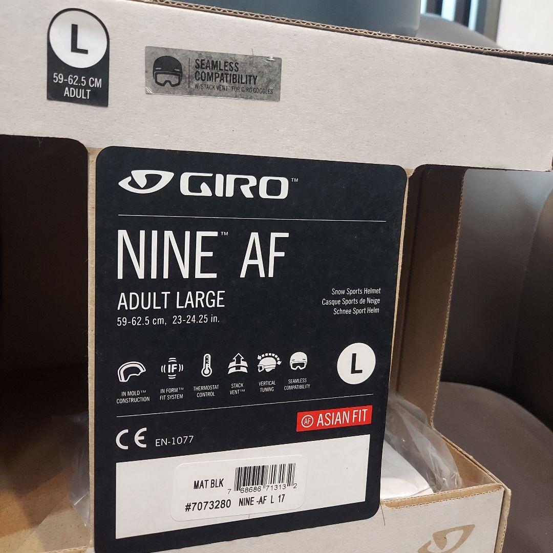 GIRO スノーヘルメット NINE AF マットブラック L バック付き
