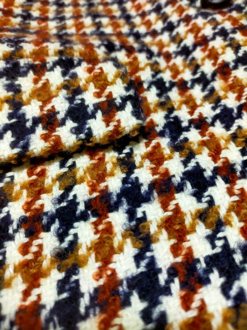 美品！23区 ループヤーン チェック ツイード ロングコート　38