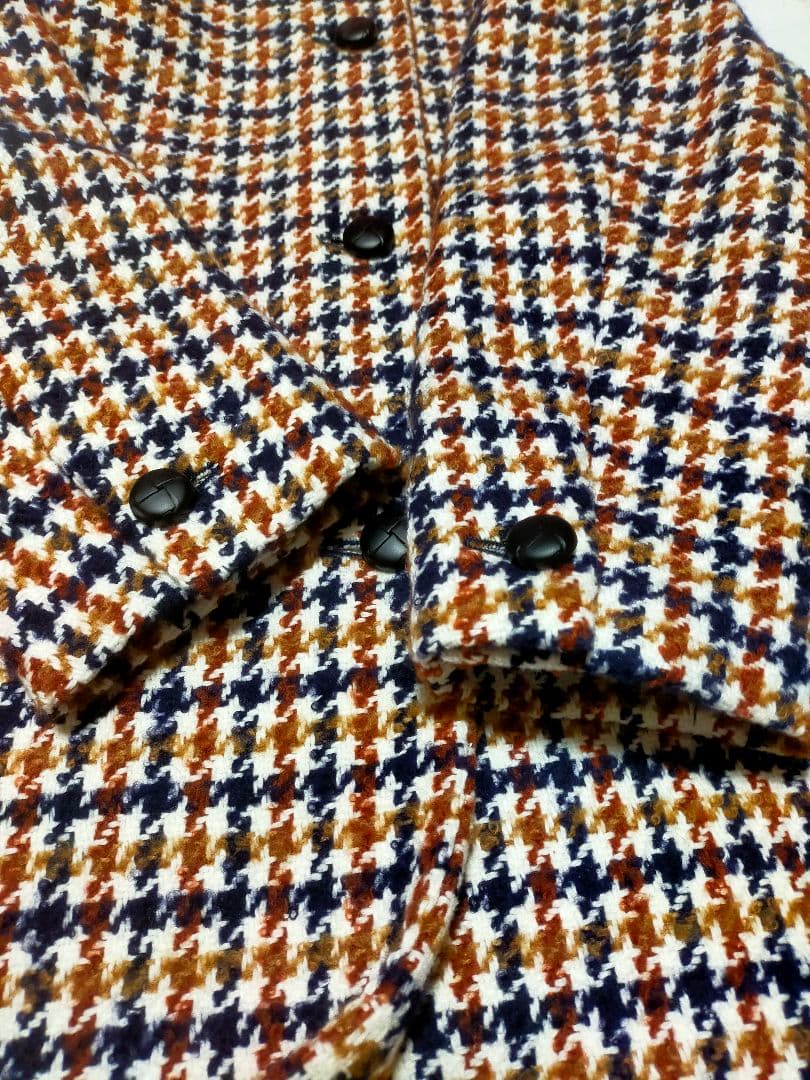 美品！23区 ループヤーン チェック ツイード ロングコート　38