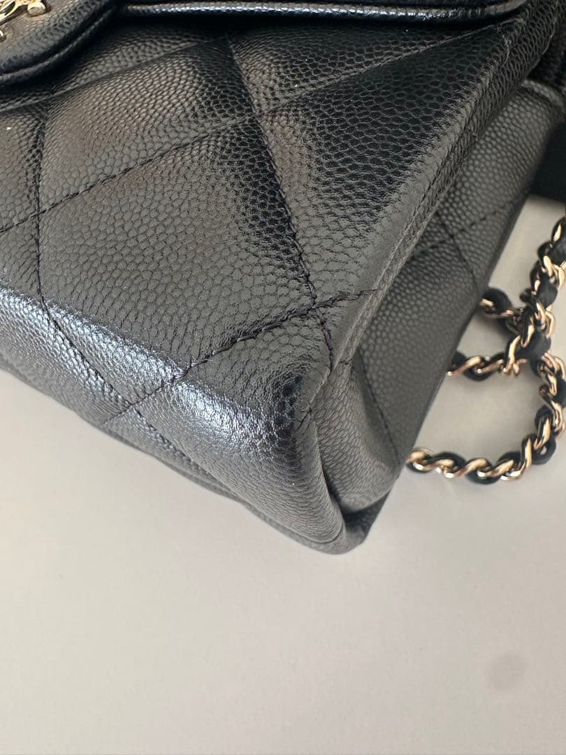 【極美品】シャネル トップハンドル ミニマトラッセ キャビアスキン