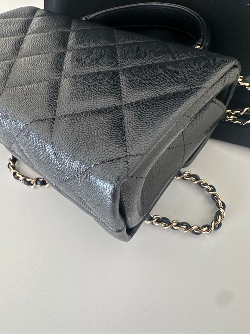 【極美品】シャネル トップハンドル ミニマトラッセ キャビアスキン