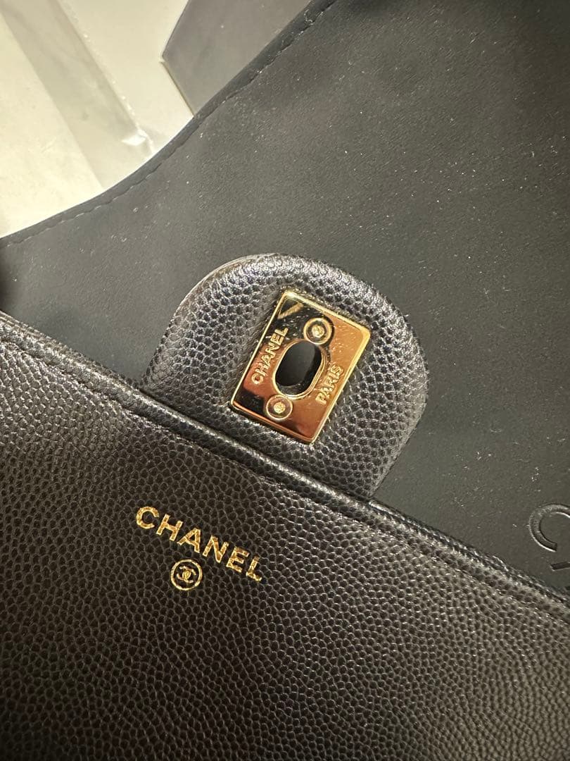【極美品】シャネル トップハンドル ミニマトラッセ キャビアスキン