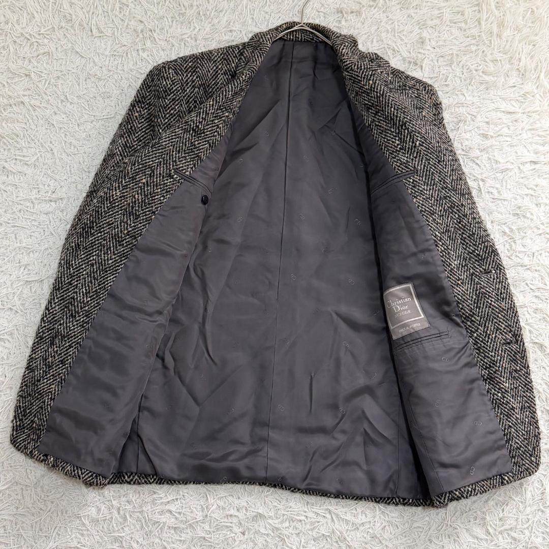 17794✨クリスチャンディオール ヘリンボーン ツイードジャケット ウール