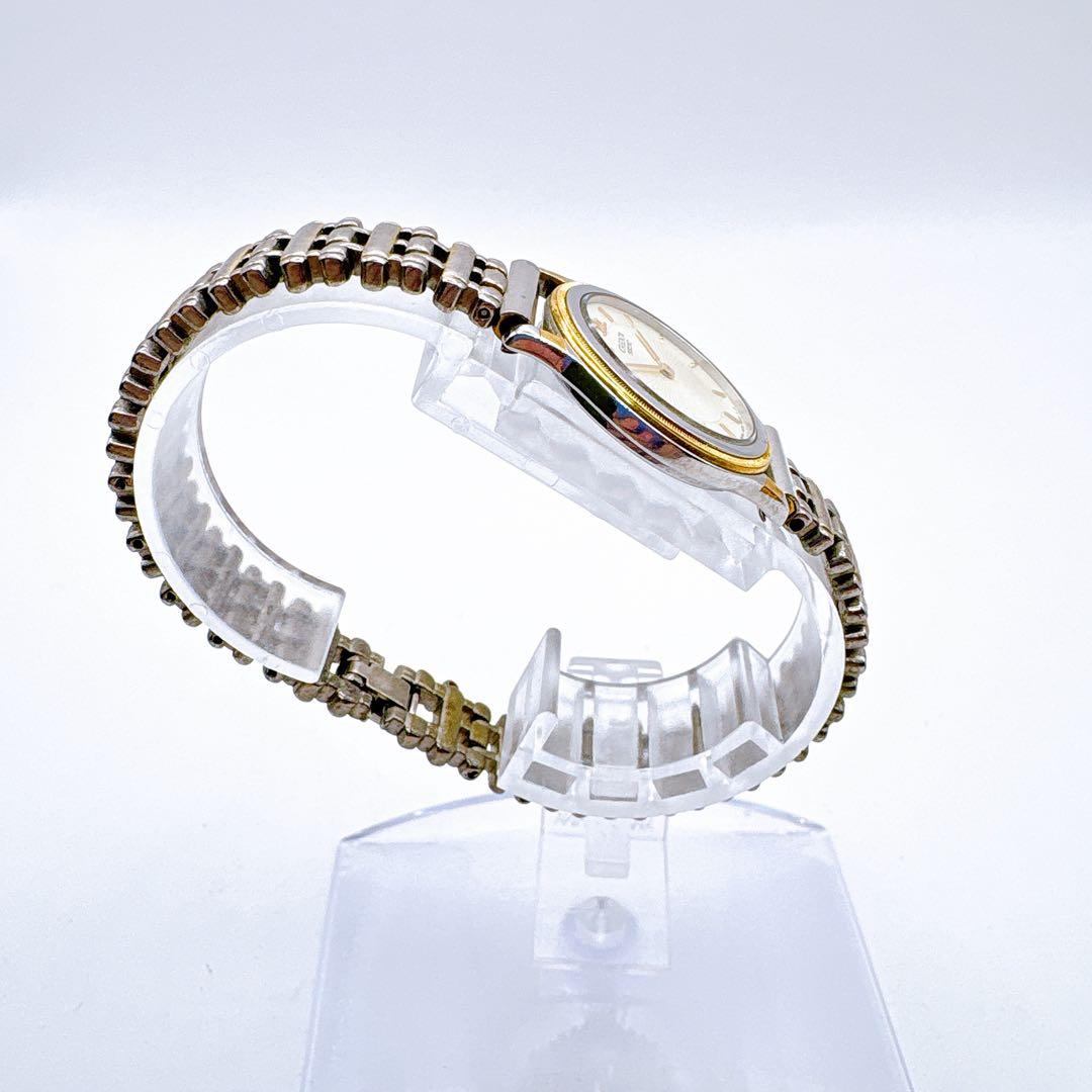 稼働品 SEIKO CREADOR アナログ腕時計 シルバー/ゴールド 18KT