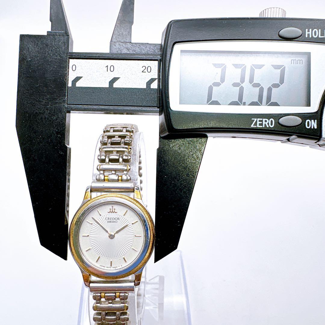 稼働品 SEIKO CREADOR アナログ腕時計 シルバー/ゴールド 18KT