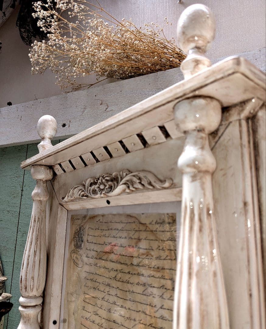 アンティークシェルフフレーム、 アクリル板付き