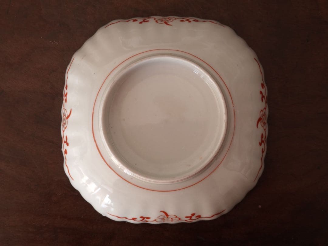 江戸後期　古伊万里　赤絵　金彩　菊　唐草文　向付　5客　膾皿　鉢　バラ売り可能