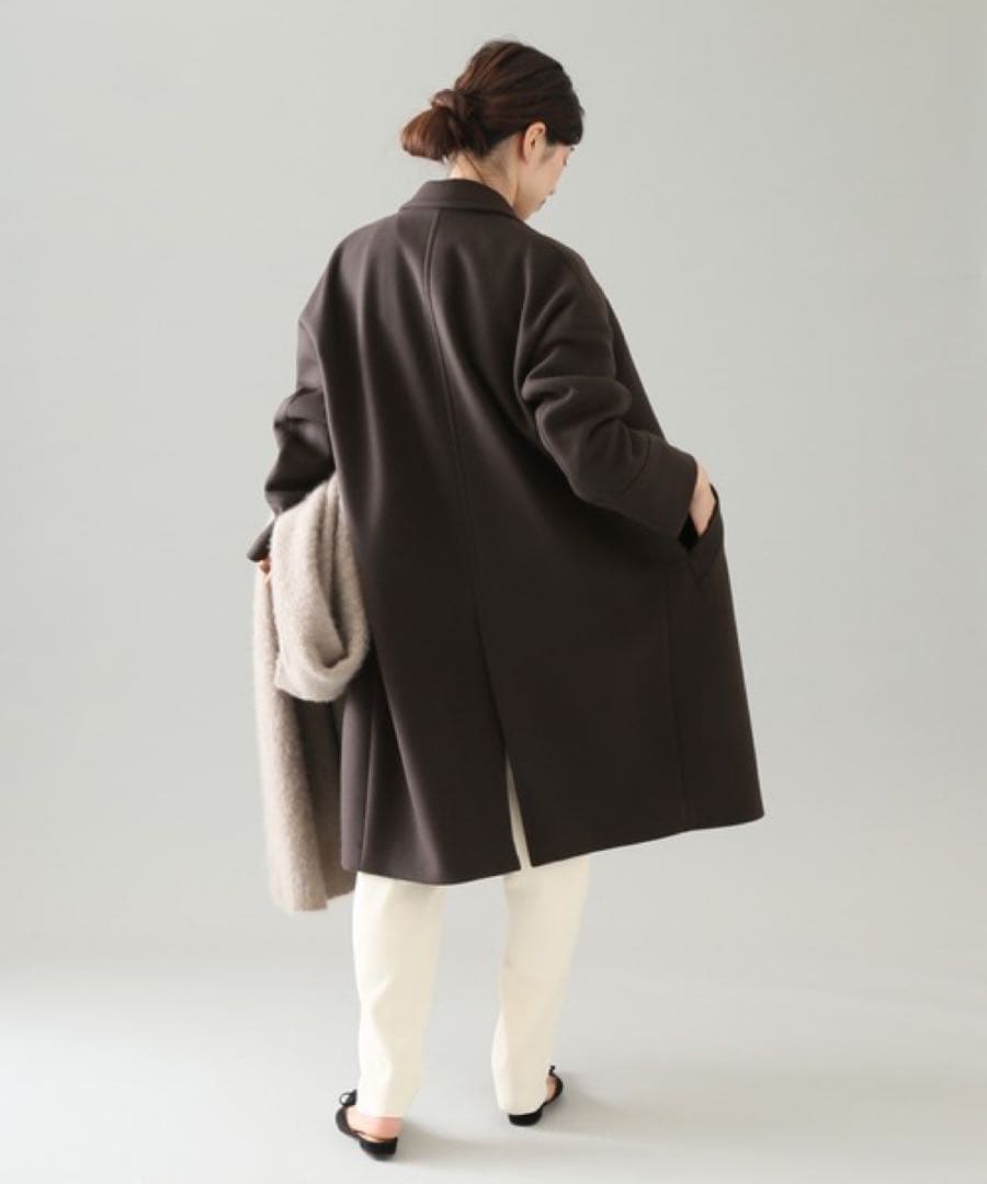 ヴェルメイユパーイエナ マンテコ コクーンWコート チェスターコート S