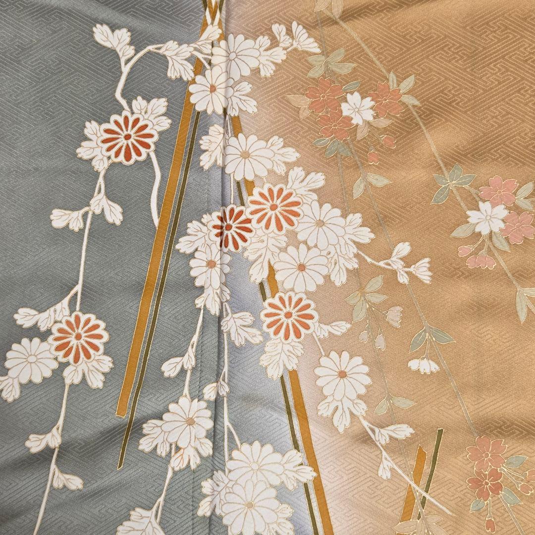 【予約済】着物と帯京月花 m3776 ■割と綺麗な正絹訪問着4点■加賀/友禅