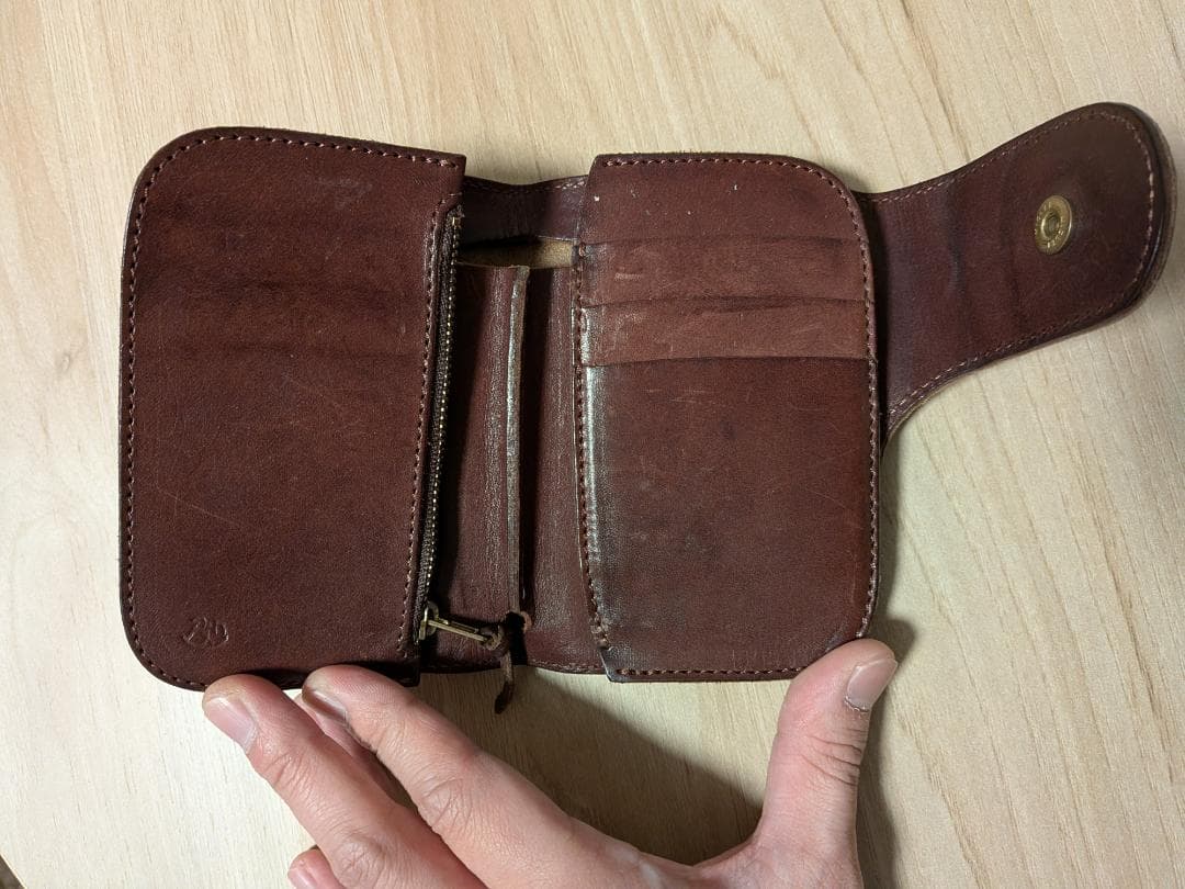 【さぼてん】REDMOON財布二折クロムエクセルレイヤードミドルウォレット