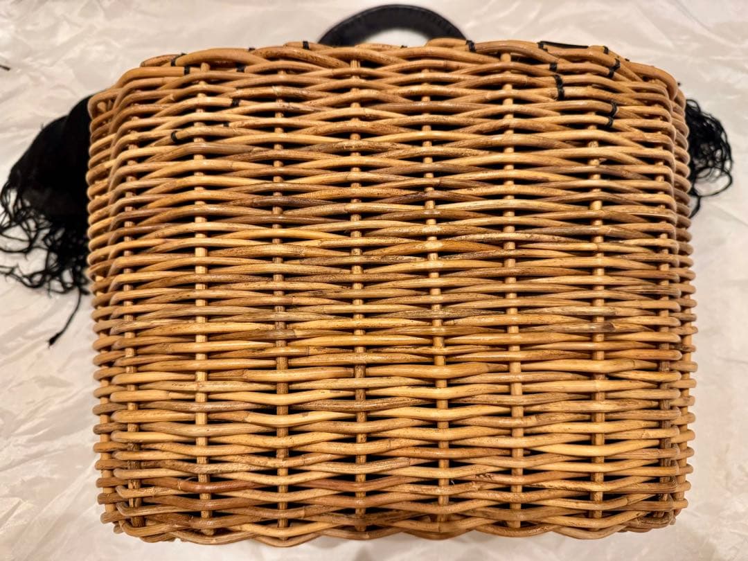 エバゴスe.ba.gos人気のトートバスケットレザーハンドル　ブラック　美品