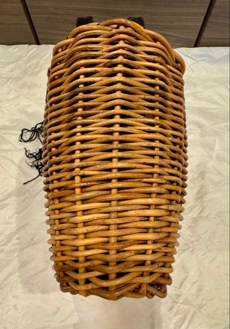 エバゴスe.ba.gos人気のトートバスケットレザーハンドル　ブラック　美品