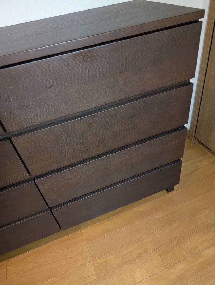 ■送料込■無印良品 木製チェスト 4段ワイド タモ材 タンス 棚 収納廃盤品