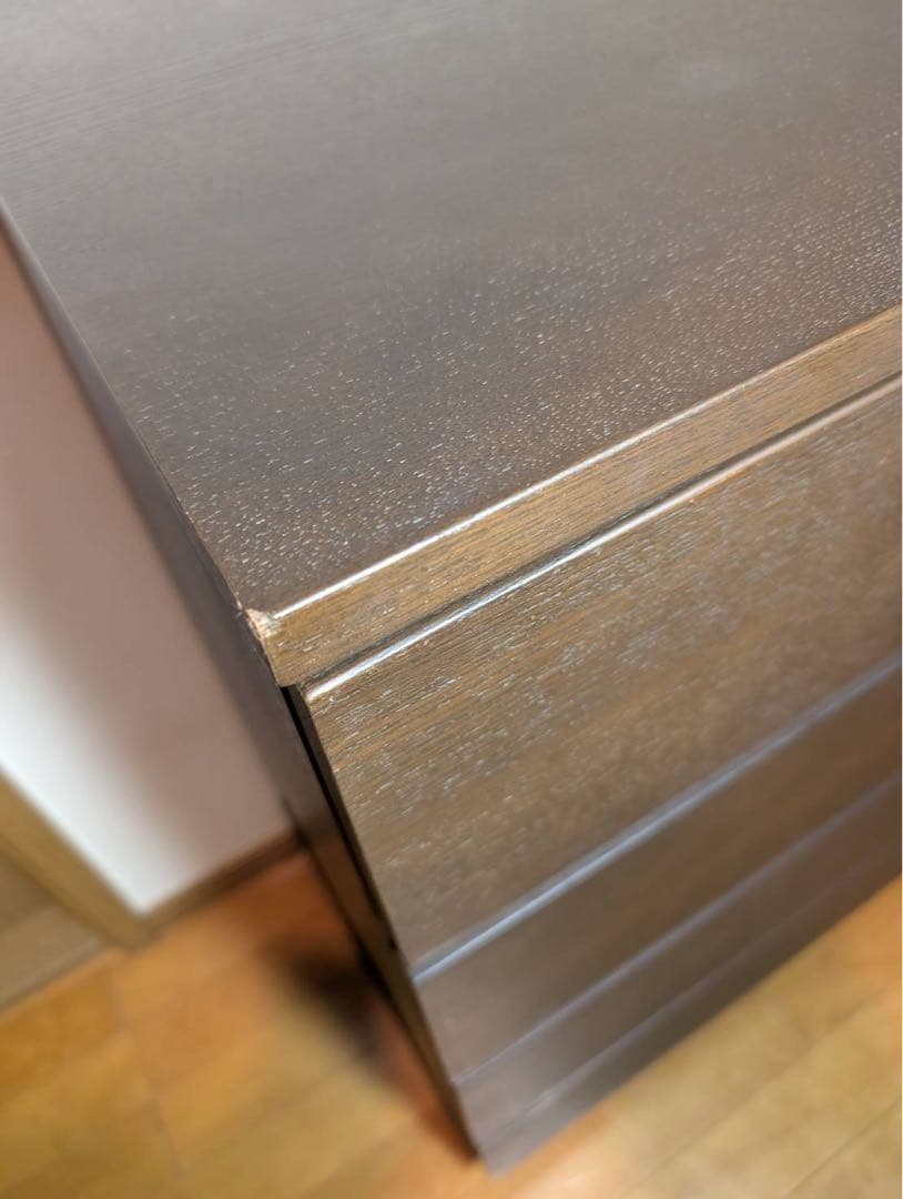 ■送料込■無印良品 木製チェスト 4段ワイド タモ材 タンス 棚 収納廃盤品