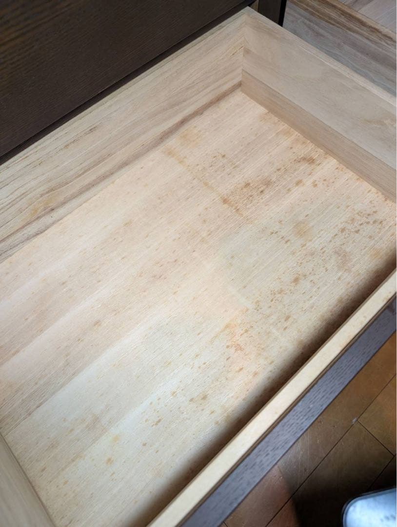 ■送料込■無印良品 木製チェスト 4段ワイド タモ材 タンス 棚 収納廃盤品