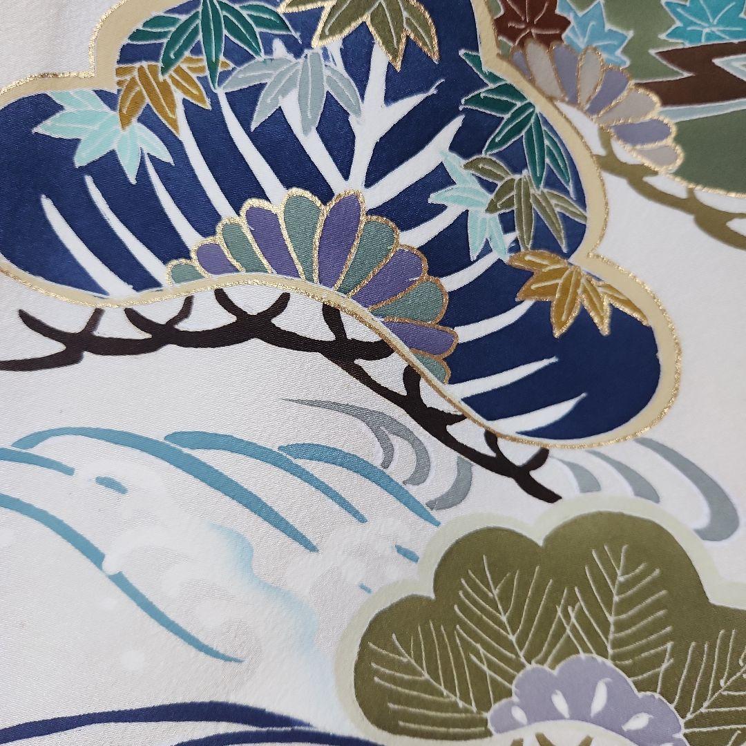 (ん)#8-013 正絹 男児 お宮参り きもの