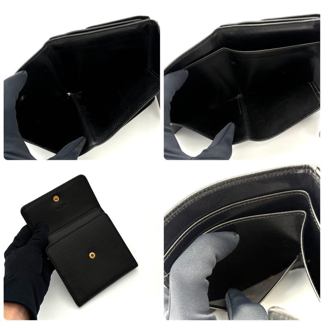 ルイヴィトン 折財布 エピ ノワール カルトクレディ 黒 ブラック 2222