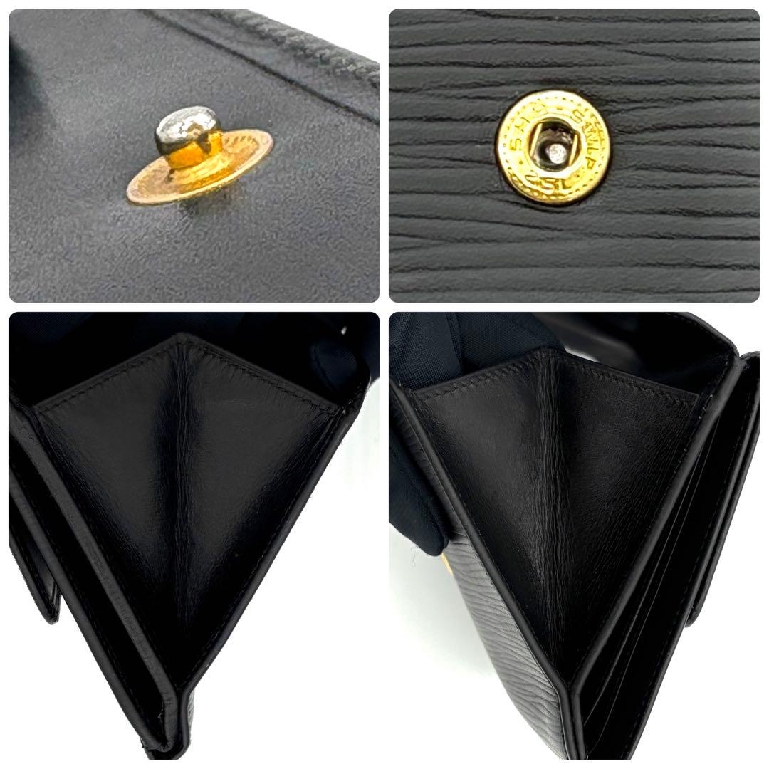 ルイヴィトン 折財布 エピ ノワール カルトクレディ 黒 ブラック 2222