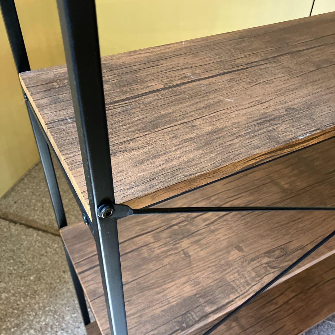 Salut!　サリュ オールドアイアンラックワイド4段シェルフ　ディスプレイ棚