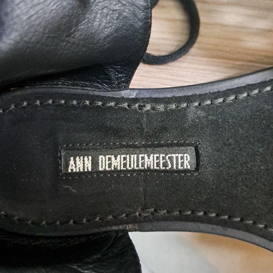 アン ドゥムルメステール　スエード オープントゥ サンダル フラットシューズ