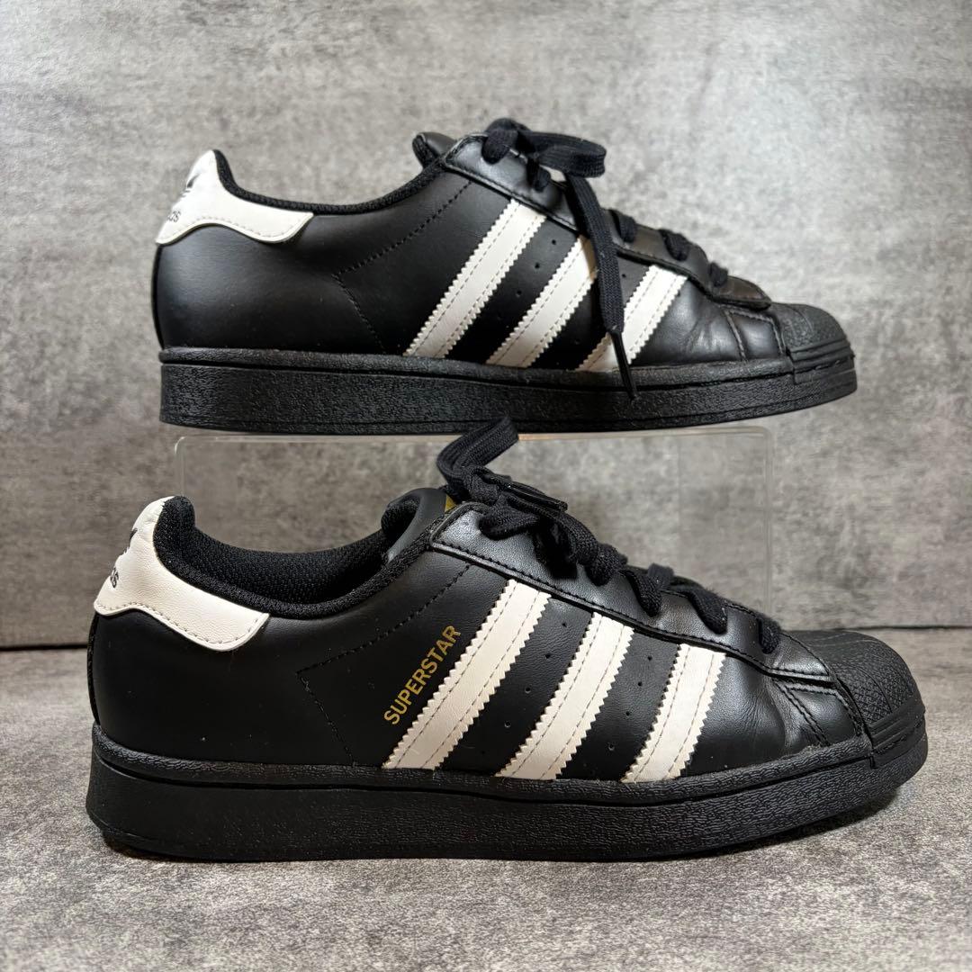 adidas アディダス　スーパースター　ブラック　黒　ゴールド　24.5cm
