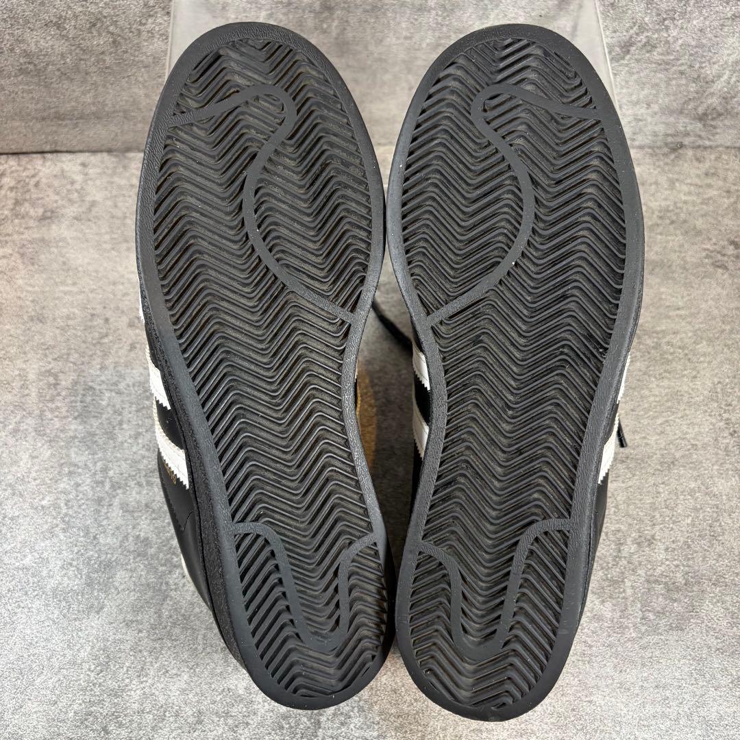 adidas アディダス　スーパースター　ブラック　黒　ゴールド　24.5cm