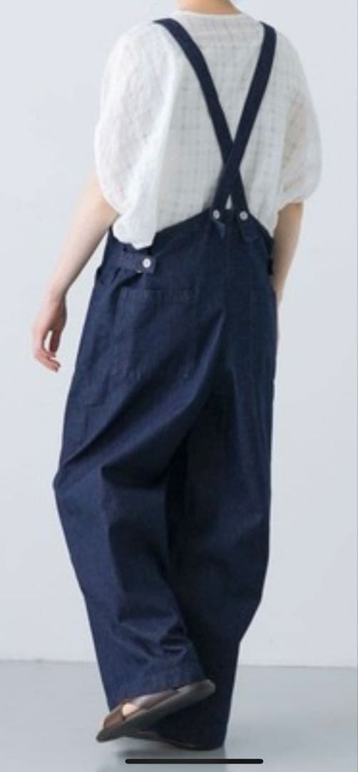 かぐれ　バッククロスサロペット　インディゴ