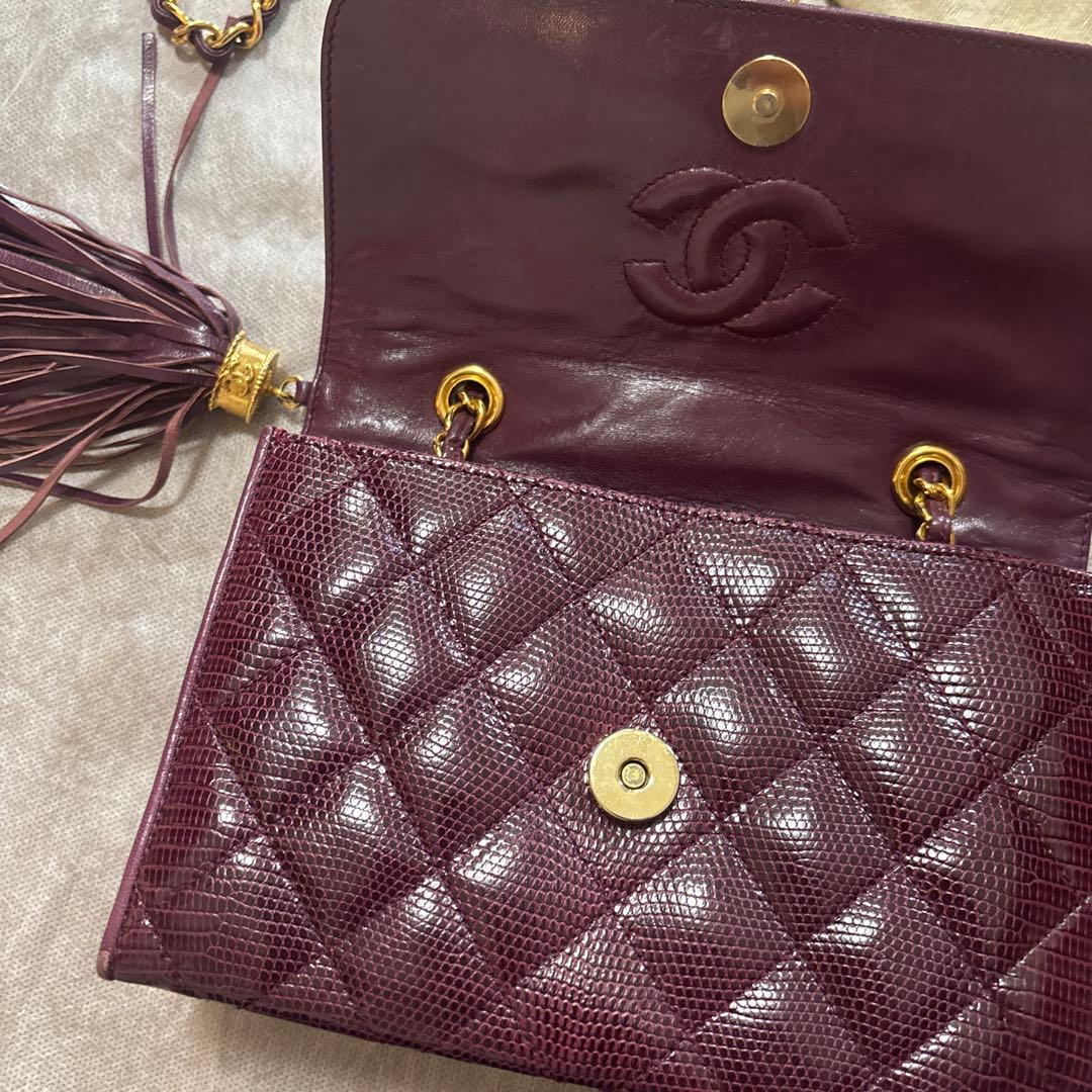 シャネル　ビンテージ　ヴィンテージ　バッグ　マトラッセ　ロゴ　レア