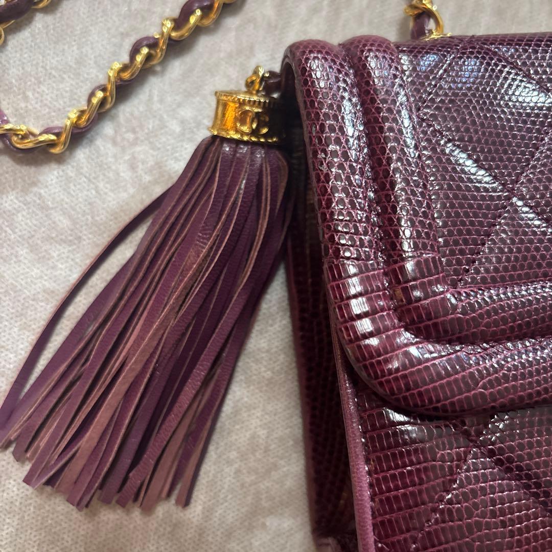 シャネル　ビンテージ　ヴィンテージ　バッグ　マトラッセ　ロゴ　レア