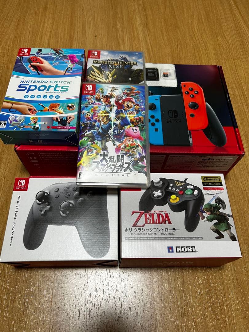 骨*折様 Nintendo Switch本体スマブラモンハンスイッチスポーツ他付