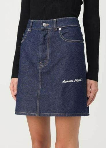 値下げ！【MAISON KITSUNE】Aラインデニムミニスカート 　サイズ25