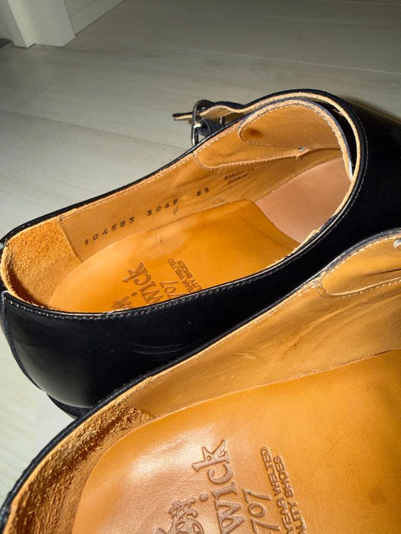 【ほぼ新品】Berwick ダブルモンクストラップシューズ ブラック 収納袋付き