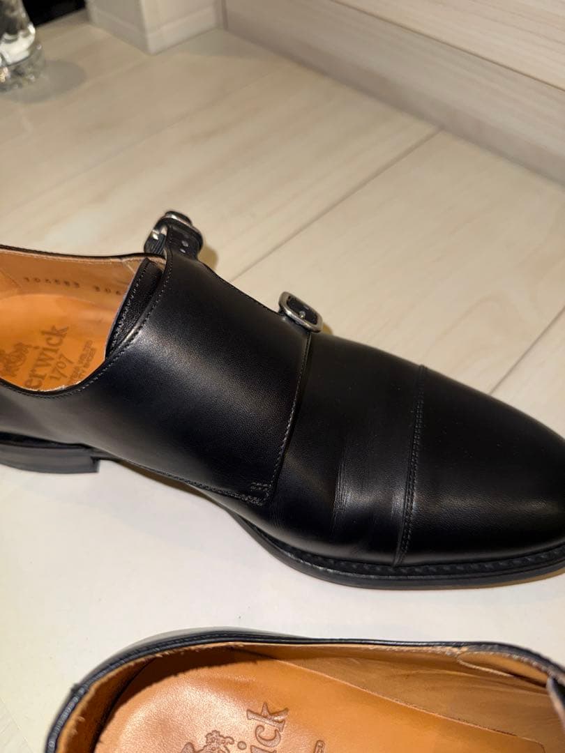 【ほぼ新品】Berwick ダブルモンクストラップシューズ ブラック 収納袋付き