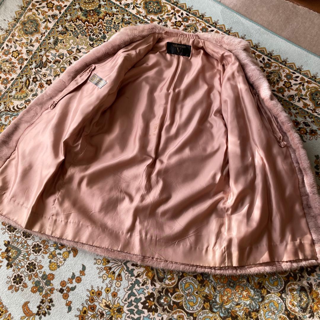 エ*1様 SAGA MINK ミンク　コート　バレンチノ　ピンクベージ