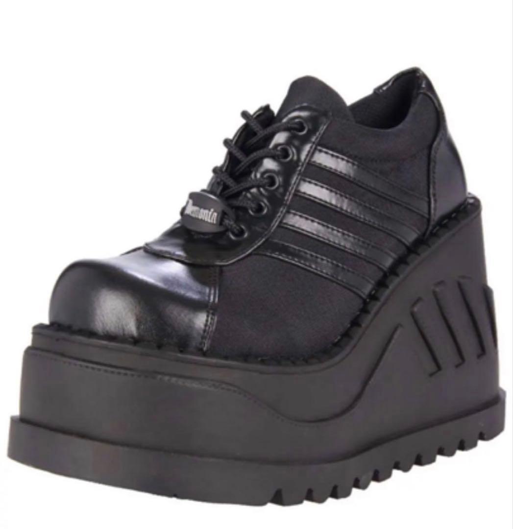 Demonia ブラック 厚底スニーカー