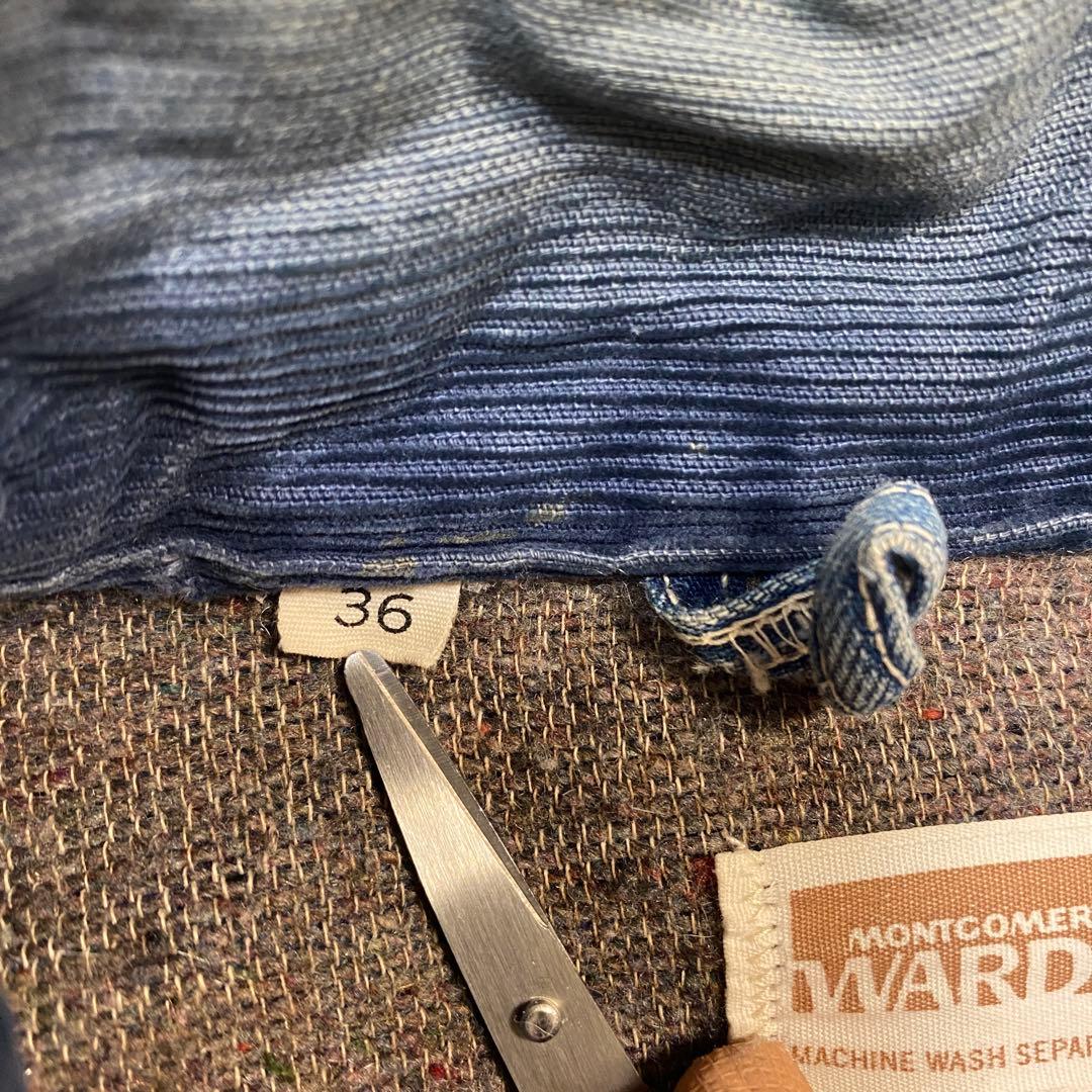 60's~70's モンゴメリーワード　デニム　カバーオール　ブランケット