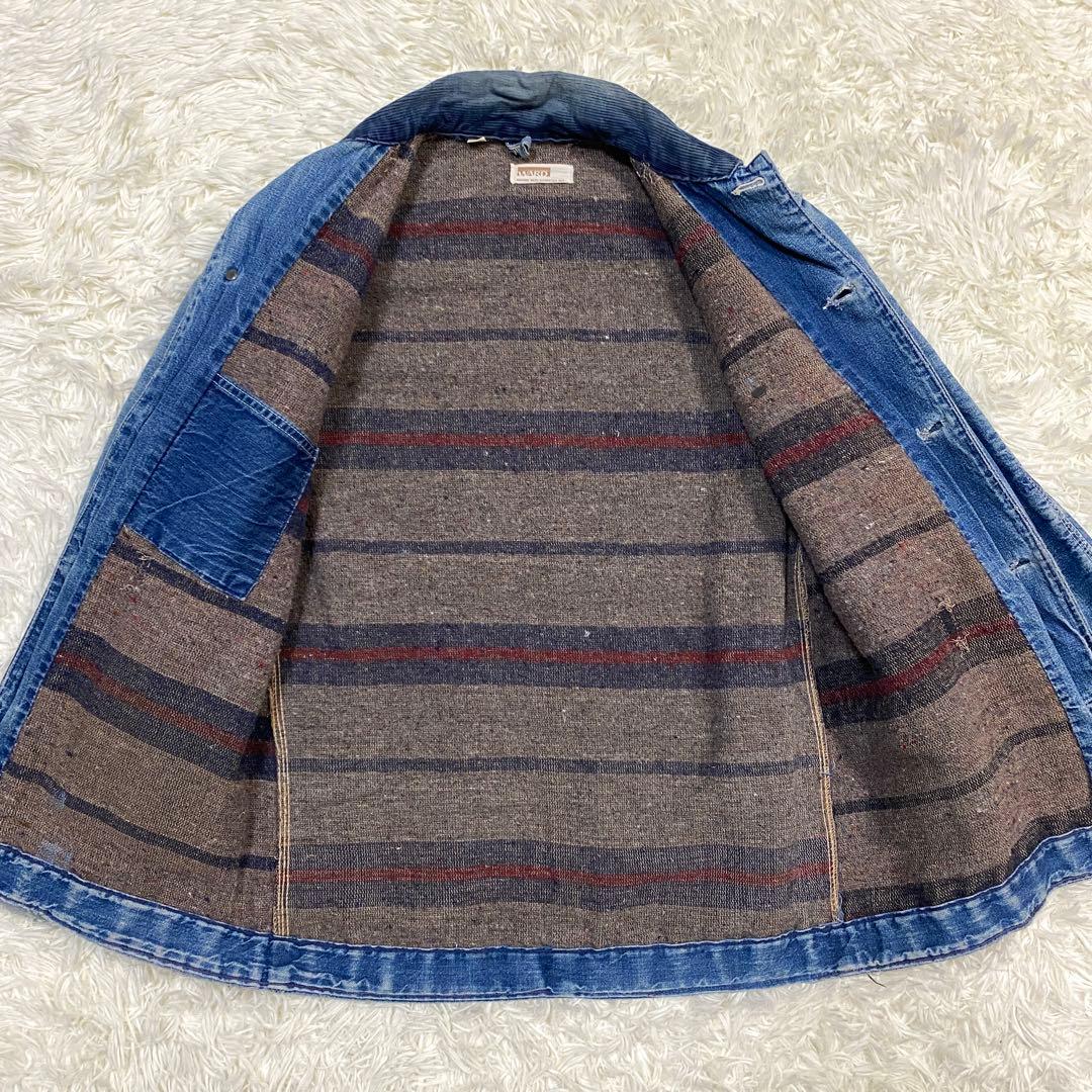 60's~70's モンゴメリーワード　デニム　カバーオール　ブランケット