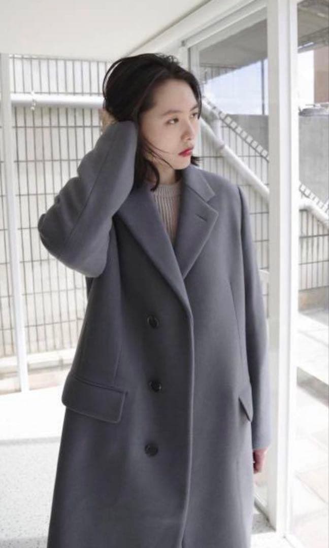 【値下げしました！】AURALEE ダブルクロスライトチェスターフィールドコート