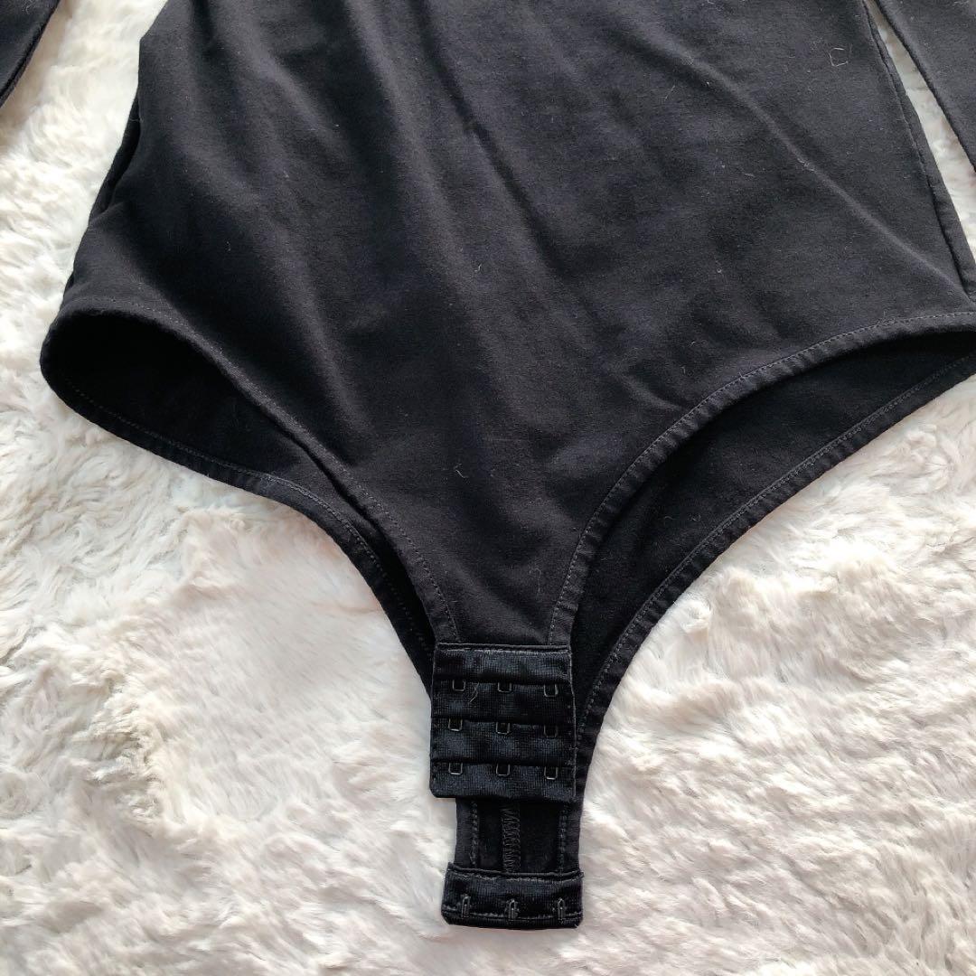 miumiu*ミュウミュウ　フリル襟付きカットソー　イタリア製　黒　XS